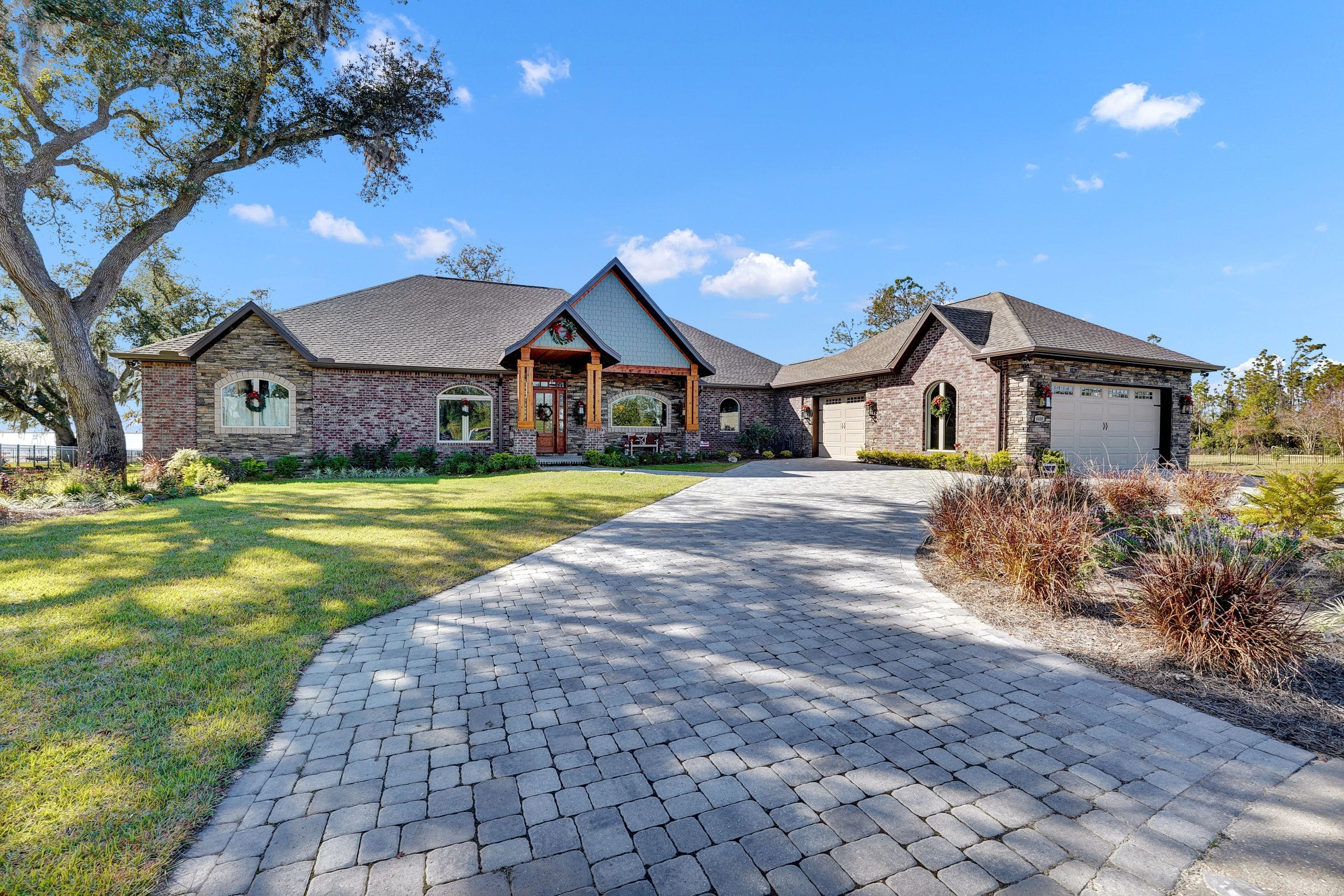 Barros home front view designed and constructed by Rita Jones Construction in Panama City Florida